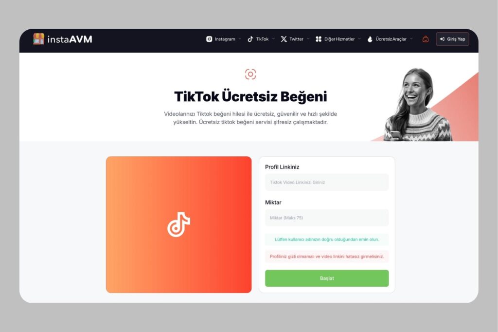 İnstaAVM Ücretsiz Tiktok Beğeni Hilesi