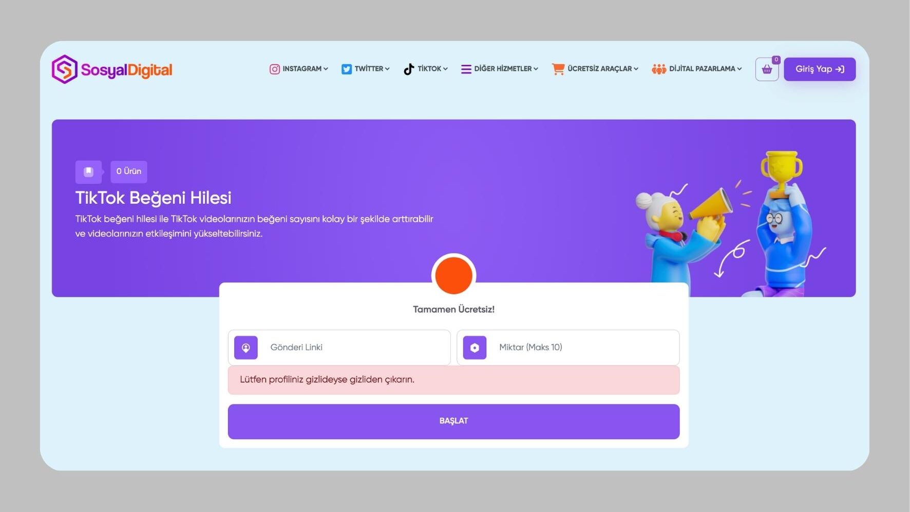 Sosyal Digital Ücretsiz Tiktok Beğeni Hilesi