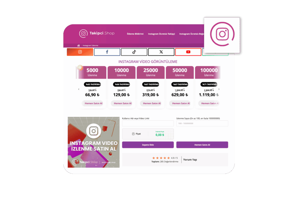 takipçi shop instagram izlenme satın alma