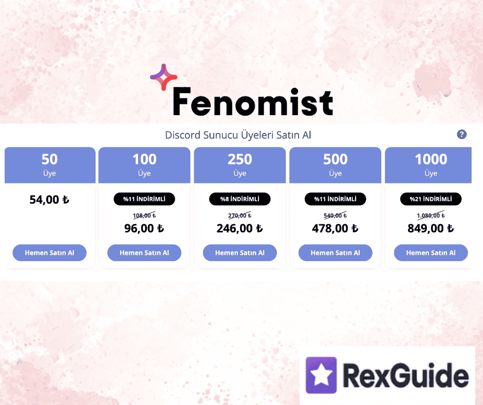 fenomist discord üye satın al