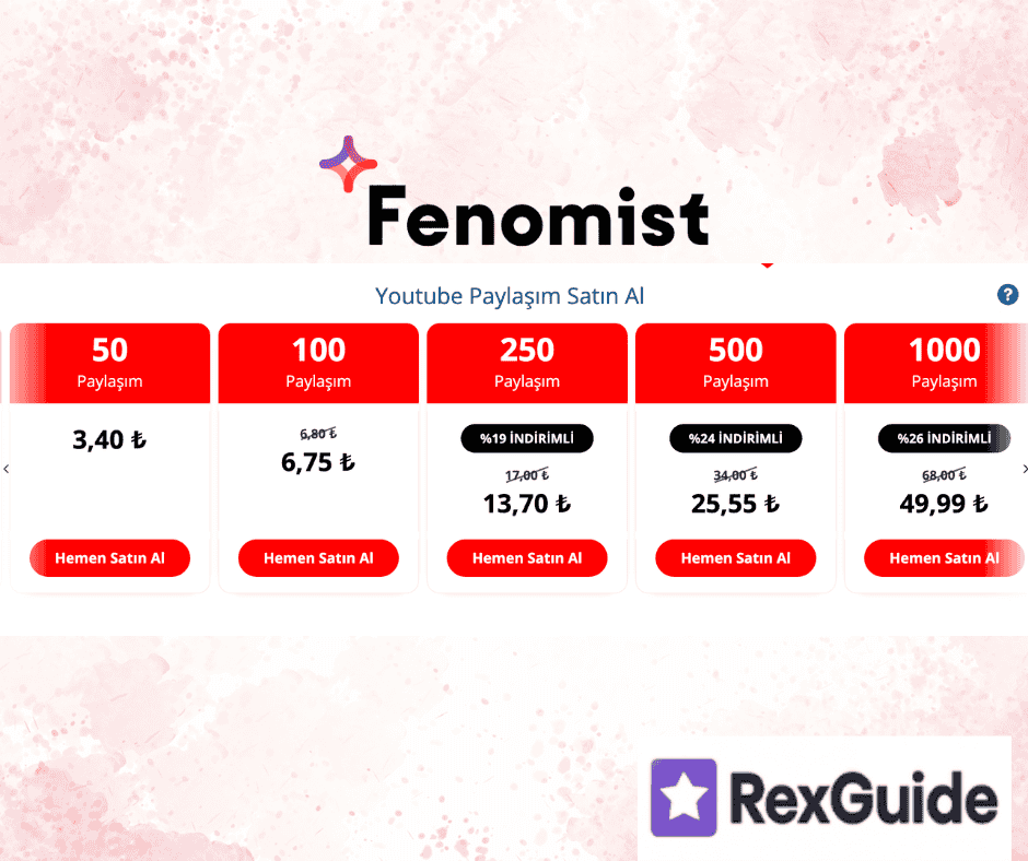 fenomist youtube paylaşım satın al