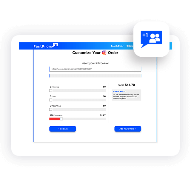 FastPromo Instagram Comments