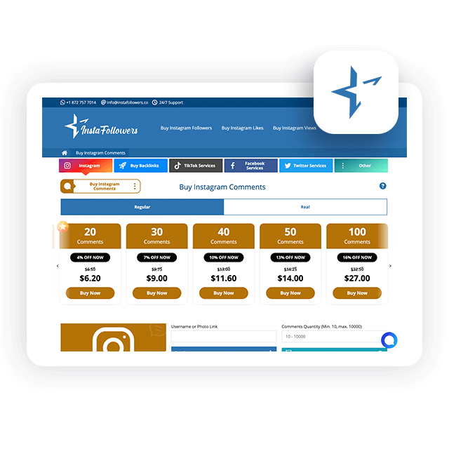 InstaFollowers Instagram Comments