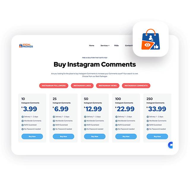 SocialPackages Instagram Comments
