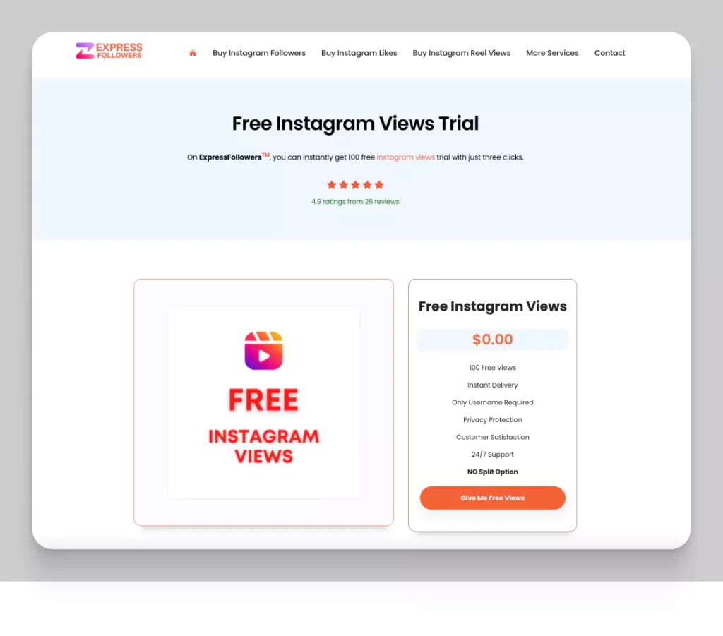 ExpressFollowers Free Instagram Views