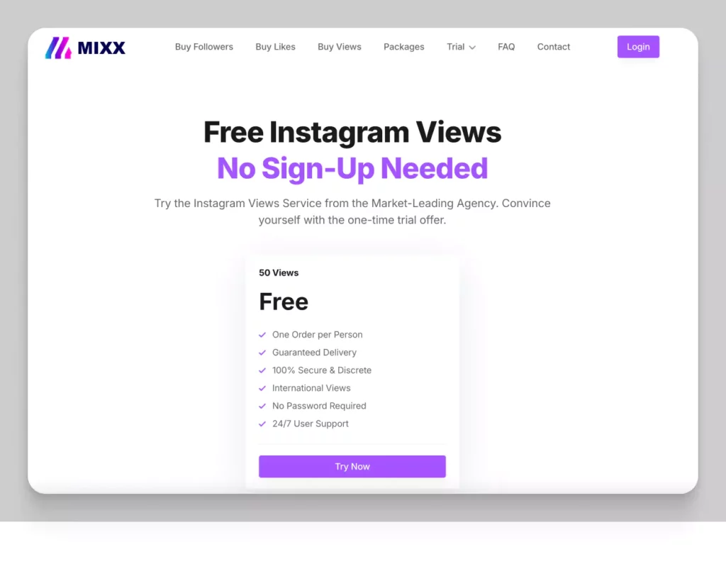 MIXX Free Instagram Views