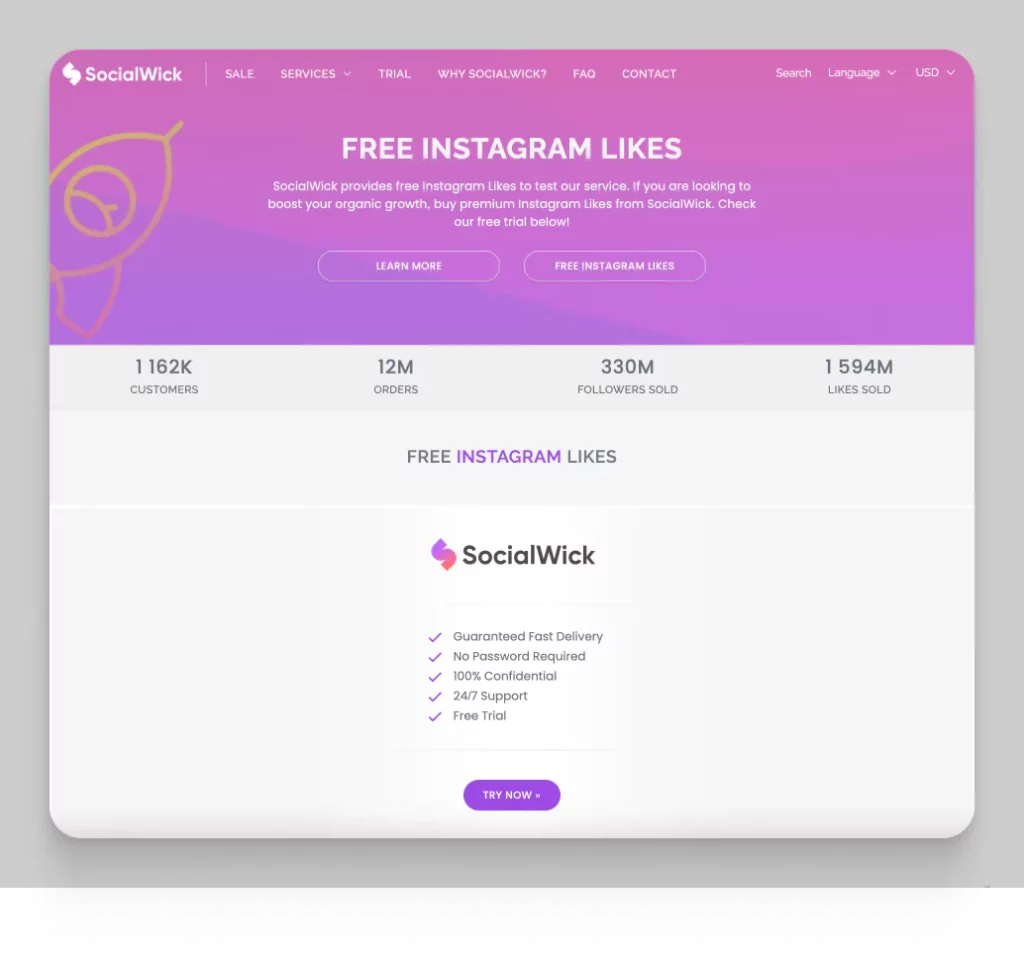 SocialWick Free Instagram Likes